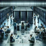 "Audit keamanan sistem cloud oleh Kominfo pada 10 bank terbesar di Indonesia, menampilkan grafis yang menggambarkan langkah-langkah pengamanan dan teknologi terkini yang diterapkan."