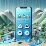 "BMKG launches public application for early landslide warnings, showcasing user-friendly interface and real-time alert features."
