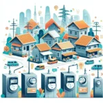 "Smart meter listrik di rumah tangga Indonesia, sebagai bagian dari target pemerintah untuk mengimplementasikan teknologi modern dalam pengelolaan energi hingga tahun 2035."